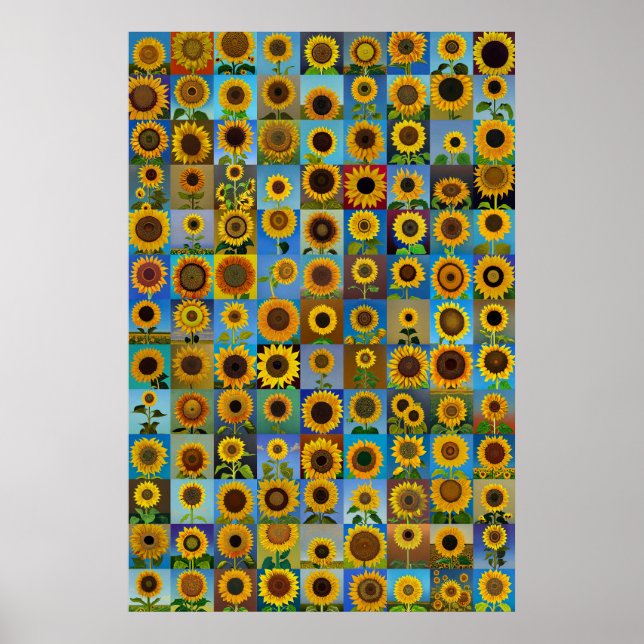 Sunflowers collage poster (Front)