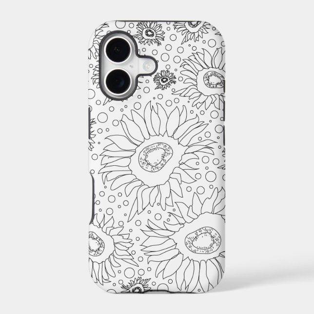 Sunflowers Colouring Page (Back)