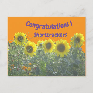 Sunflowers Congratulations Cust. Text Postcard