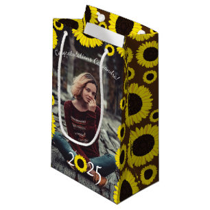 Sunflowers Country Graduation Party Small Gift Bag