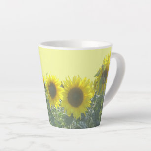 Sunflowers Cust. BC Yellow Latte Mug