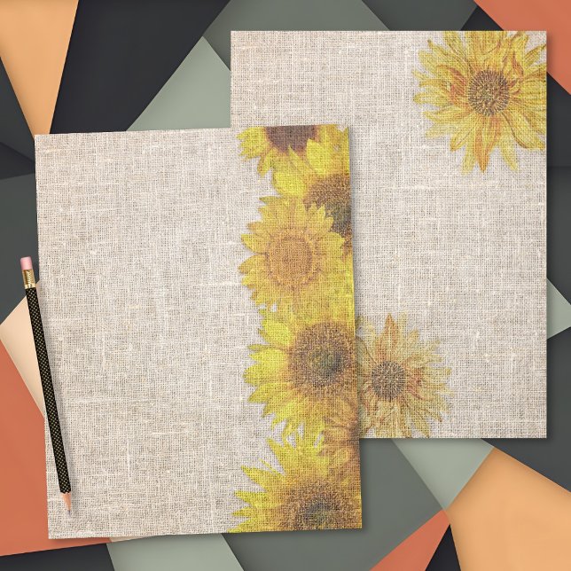 Sunflowers Decorated Double-sided Scrapbook Paper (Creator Uploaded)