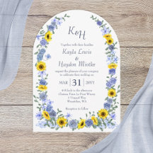 Sunflowers Dusty Blue Rose Garden Wedding Arches