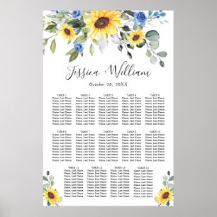 Sunflowers Eucalyptus 14 Tables SEATING CHART