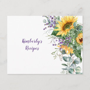 Sunflowers, Eucalyptus, and Lavender Floral Recipe