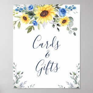 Sunflowers Eucalyptus Cards and Gifts Wedding Sign