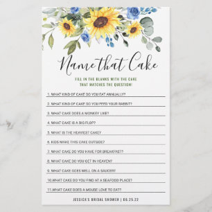 Sunflowers Eucalyptus Double-Sided Bridal Game