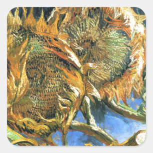 Sunflowers F. 376 ~ Van Gogh Square Sticker