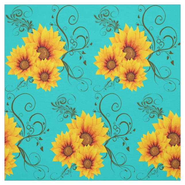 Sunflowers Fabric (Swatch)