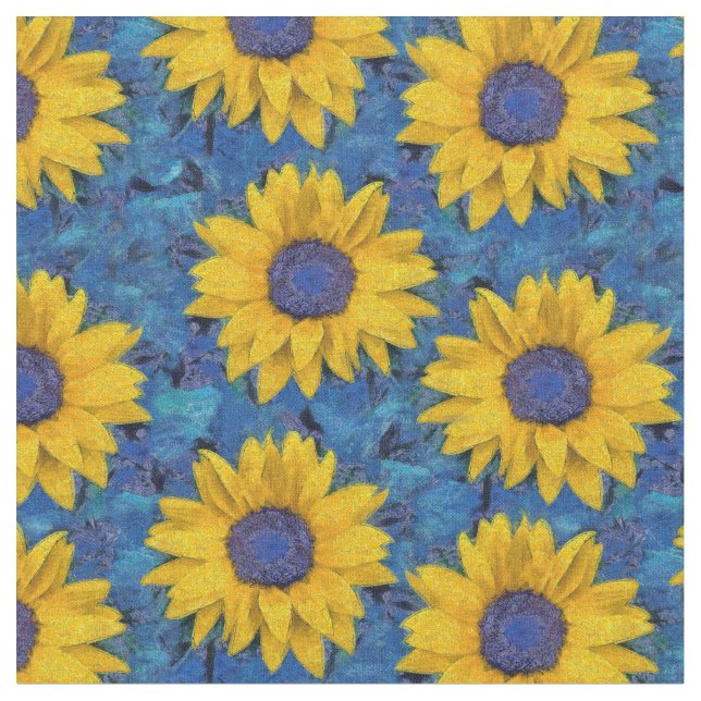 Sunflowers Fabric (Close Up)