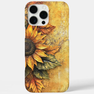 Sunflowers Fall Autumn Leaves Mixed Media iPhone 16 Pro Max Case