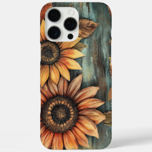 Sunflowers Fall Autumn Leaves Mixed Media iPhone 16 Pro Max Case