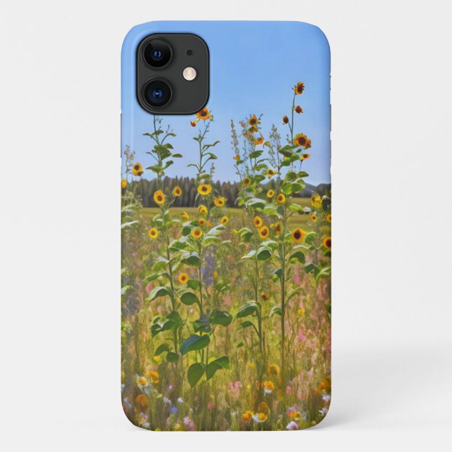 Sunflowers Farm Style Flower Art Phone Case (Back)