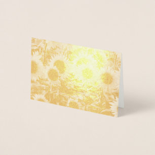 Sunflowers Field Foil Card