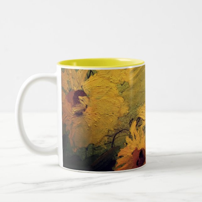 Sunflowers, Fields  with sunflowers painting Mug (Left)