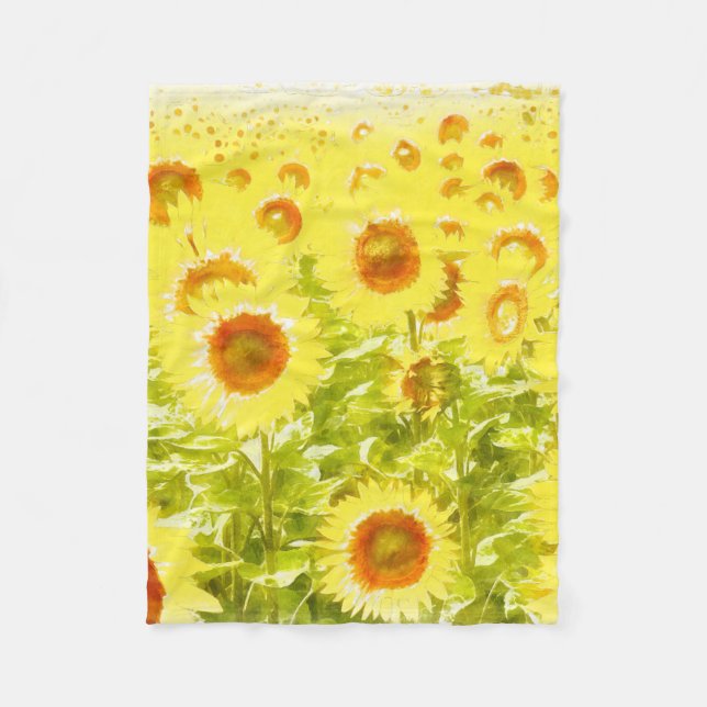 sunflowers fleece blanket (Front)