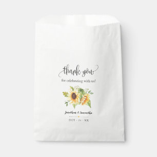 Sunflowers floral boho chic party wedding favour bags