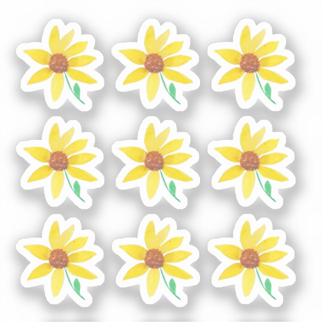 Sunflowers Floral Hand Painted Watercolor (Front)