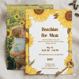 Sunflowers for Mum Mother's Day Brunch Photo Invitation