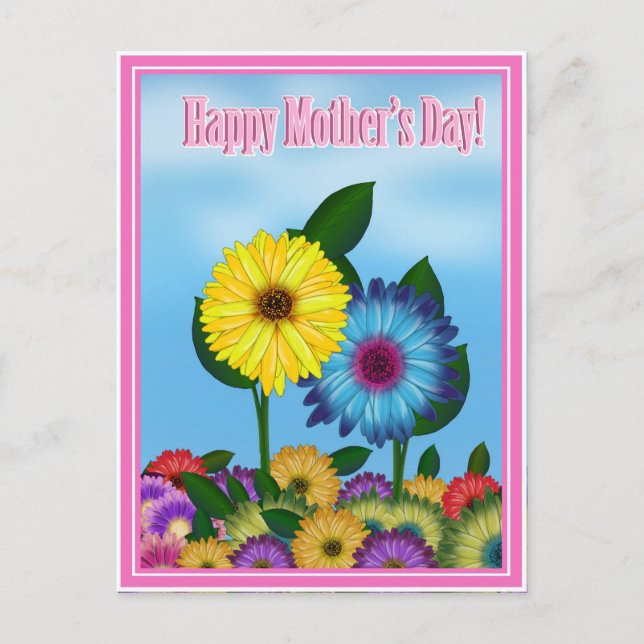 Sunflowers for Mum On Mother's Day Postcard (Front)