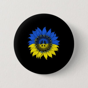 Sunflowers For Ukraine Peace 6 Cm Round Badge