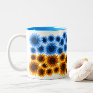 Sunflowers for Ukraine Two-Tone Coffee Mug