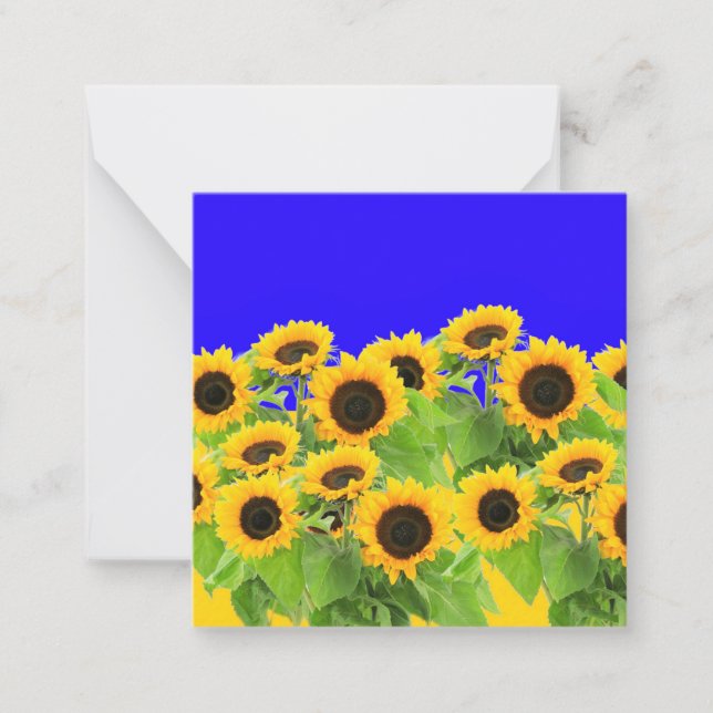 Sunflowers - Freedom Ukraine Peace Ukrainian Flag  Card (Front)