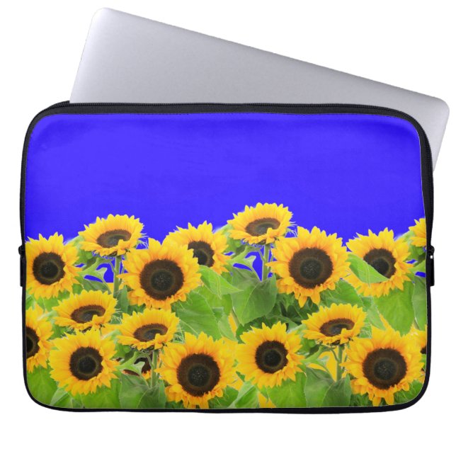Sunflowers - Freedom Ukraine Peace Ukrainian Flag  Laptop Sleeve (Front)