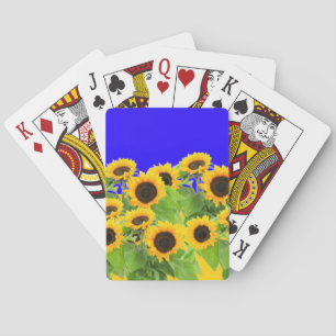 Sunflowers - Freedom Ukraine Peace Ukrainian Flag  Playing Cards