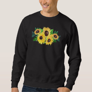 Sunflowers Garden Greenery Floral Sweatshirt