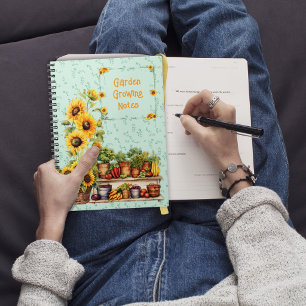 Sunflowers Garden Vegetables Custom Journal