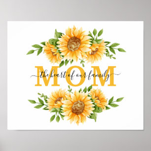 Sunflowers Gift For Mum Mother's Day Birthday  Poster