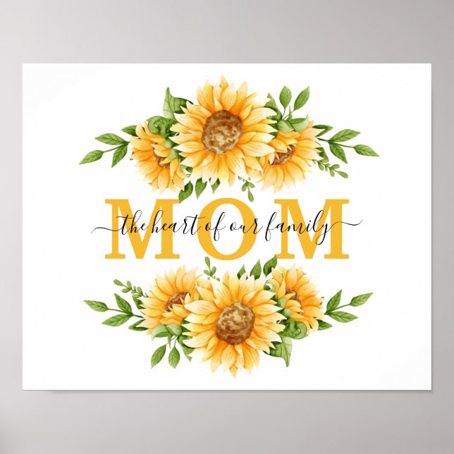 Sunflowers Gift For Mum Mother's Day Birthday  Poster (Front)
