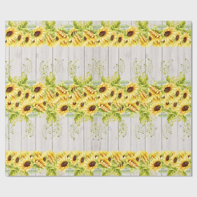 Sunflowers Gift Wrapping Paper (Flat)