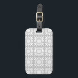 Sunflowers Grey White Tile Pattern Luggage Tag<br><div class="desc">Add some flair to your luggage with this pretty colourful flower pattern. Hand made by me, for you! Check my shop for more colours and patterns, plus matching accessories like flip flops, totes, bathmats, towels, cosmetic pouches, mugs and shower curtains. You can always add your own text. Let me know...</div>