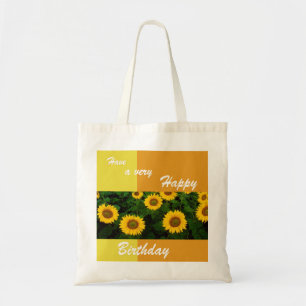 Sunflowers - Happy Birthday Budget Tote