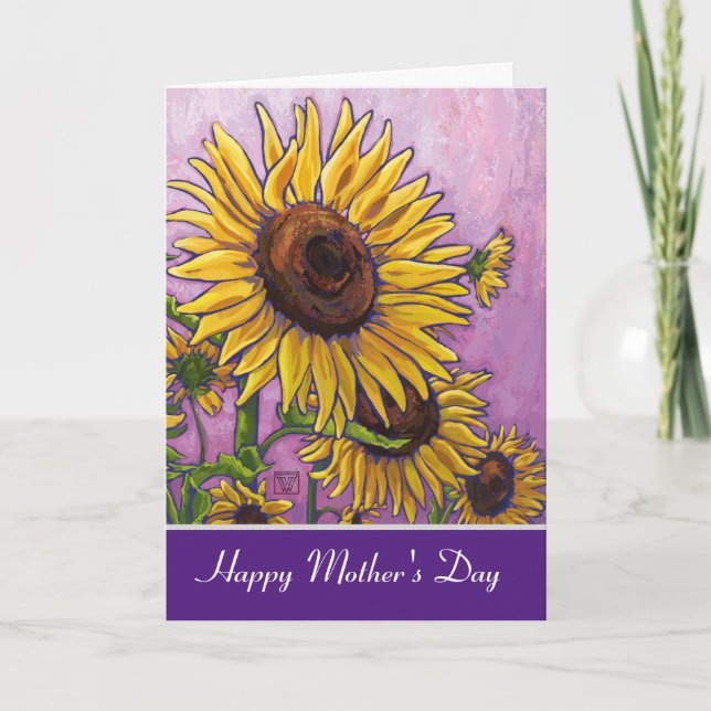 Sunflowers Happy Mother's Day Card (Front)