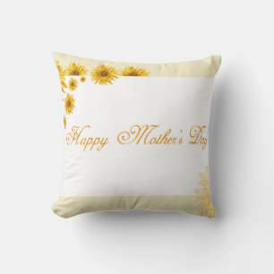 Sunflowers Happy Mother's Day Floral Greeting Cushion
