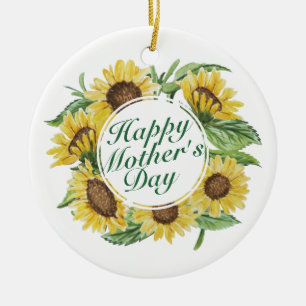 Sunflowers Happy Mother's Day Floral Ornament