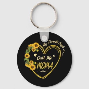 Sunflowers Heart Happy My Favourite People Call Me Key Ring