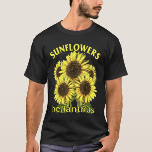 Sunflowers Helianthus Sunflower Vintage Botanical  T-Shirt