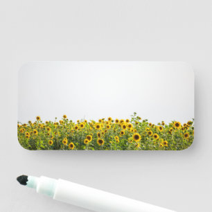Sunflowers in a Field Name Tag