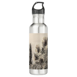 Sunflowers in a forest 710 ml water bottle