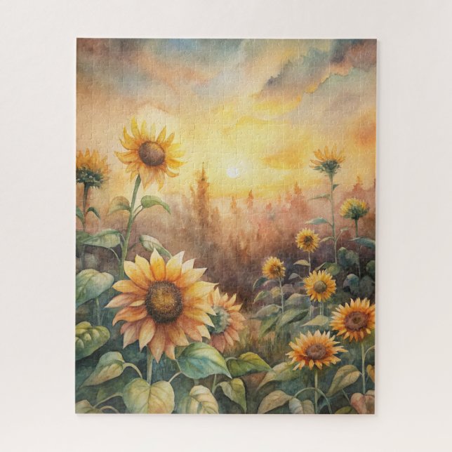 Sunflowers in a Meadow Jigsaw Puzzle (Vertical)