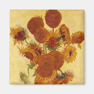 Sunflowers in a Vase (F454) Van Gogh Fine Art Magnet