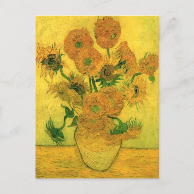 Sunflowers in a Vase (F457) Van Gogh Fine Art Postcard (Front)