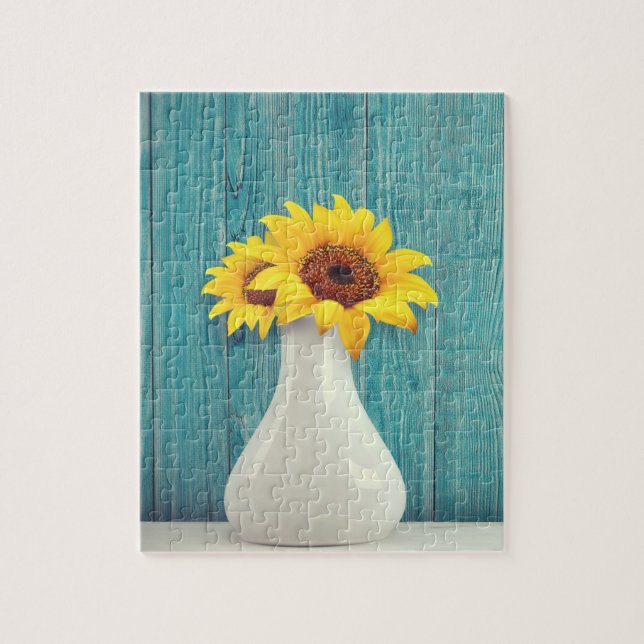 Sunflowers in a vase     jigsaw puzzle (Vertical)