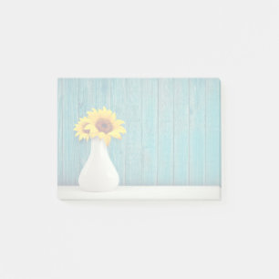 Sunflowers in a vase      post-it notes