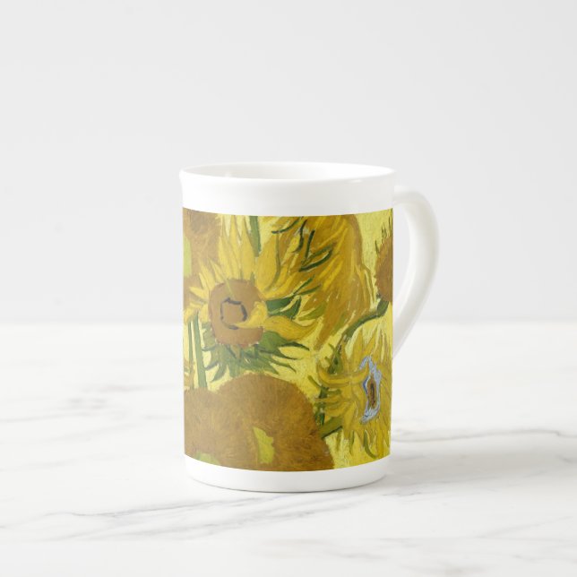 Sunflowers in a Vase Van Gogh Fine Art Bone China Mug (Front Right)