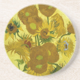 Sunflowers in a Vase Van Gogh Fine Art Coaster